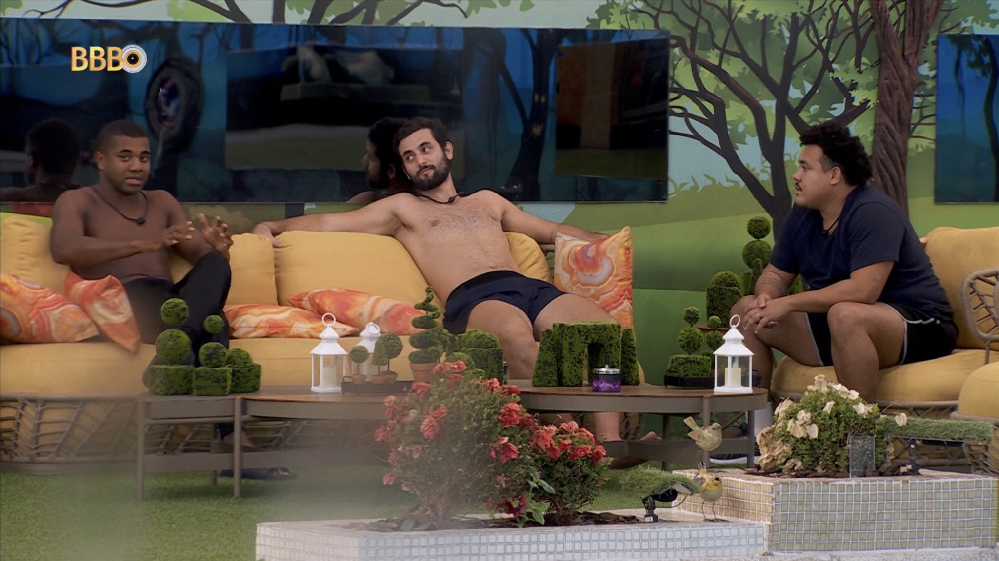 Lucas conversou com Davi e Matteus sobre fofoca no 'BBB 24' Reprodução/Globo - 22.03.2024 