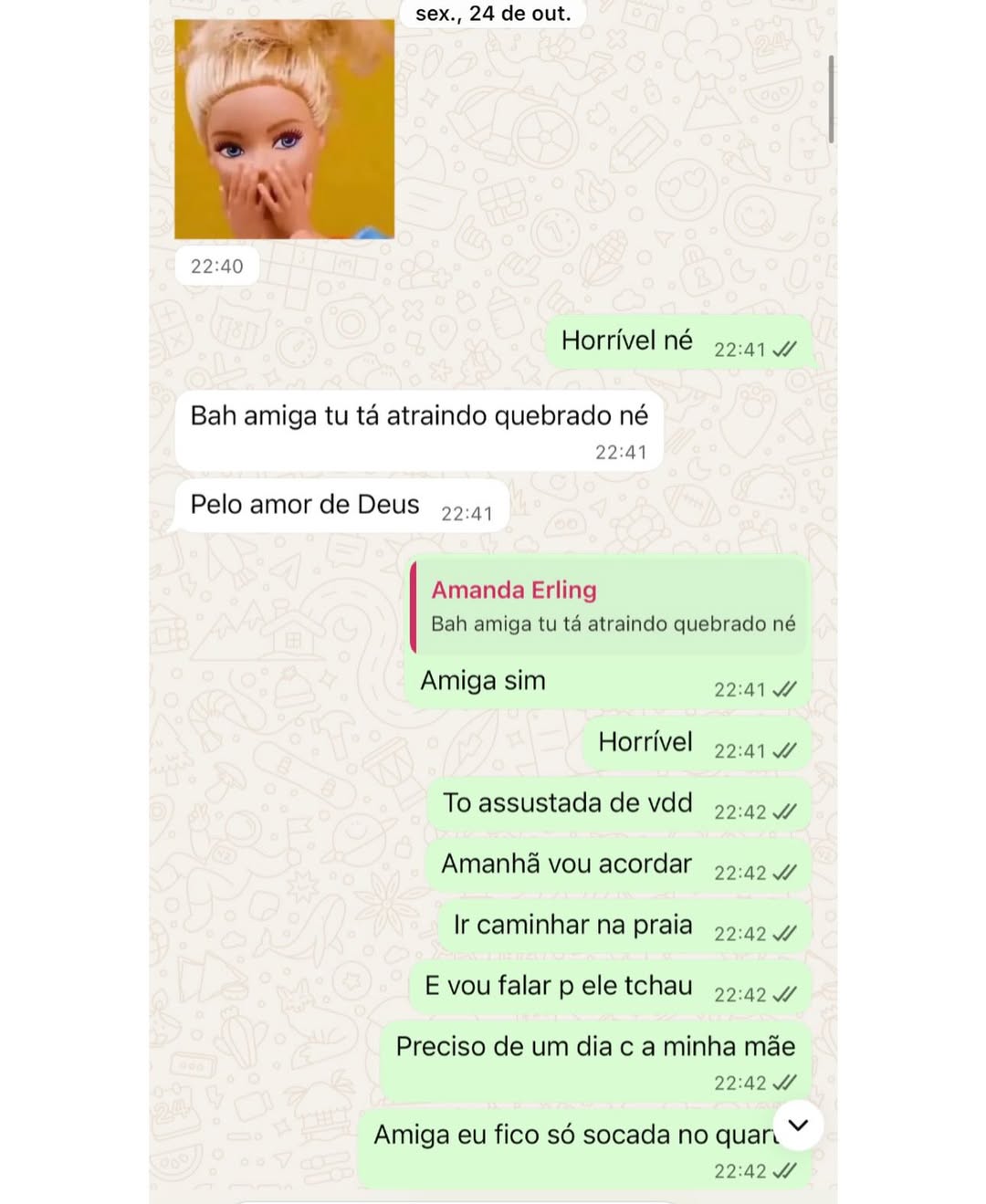 Marcela Tomaszewski postou prints e fotos de supostas agressões. Foto: Reprodução/ Instagram @tomaszewsk