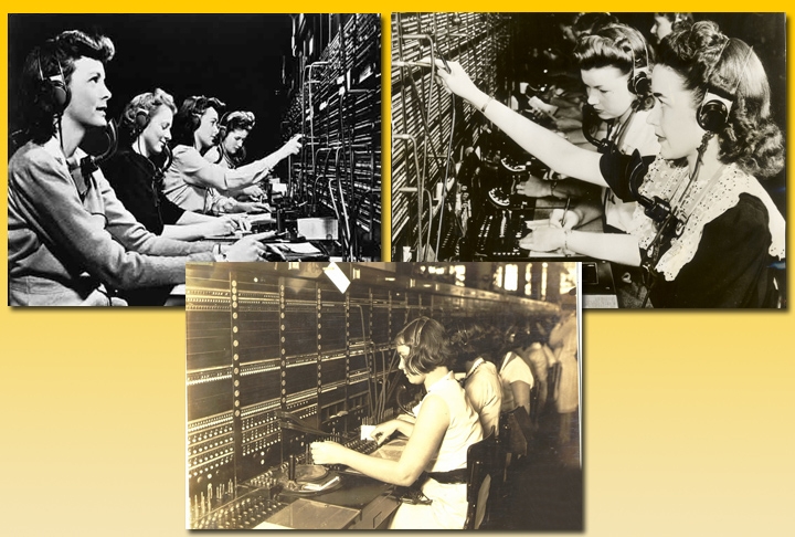 TELEFONISTA - Foi essencial até a década de 1980, pois as empresas de telefone precisavam de trabalhadores que transferissem ligações feitas com destino às centrais para ramais específicos. Tal cargo era preenchido majoritariamente por mulheres  Reprodução: Flipar