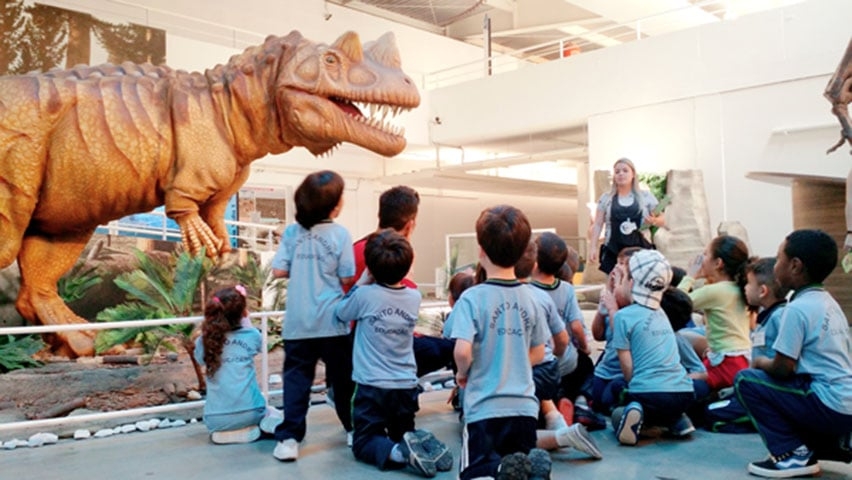 Sabina (Santo André-SP): Um paraíso para crianças que curtem animais, inclusive extintos, como os dinossauros. É uma escola-parque com agendamento no ano letivo e abertura permanente em período de férias. Além do acervo fixo, organiza oficinas e peças de teatro.