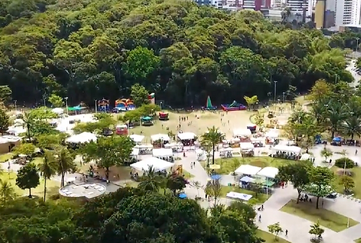 Além das praias, Salvador também tem uma variedade de outros parques e áreas verdes. O Parque da Cidade, por exemplo, localizado no alto de uma colina, oferece vistas panorâmicas da cidade.  Reprodução: Flipar