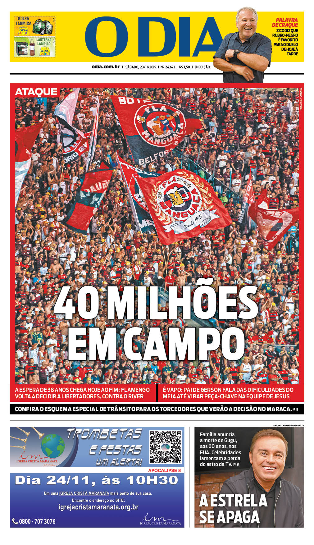 Flamengo na final da Libertadores de 2019. Foto: Reprodução