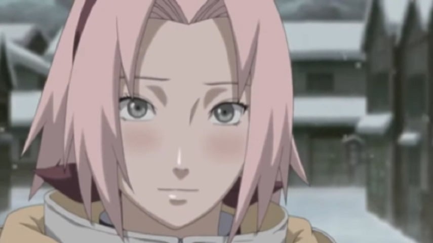 Personagem: Sakura, anime: Naruto - Difícil achar alguém que discorde que Sakura é extremamente forte, porém o anime acaba dando mais espaço para outros personagens e ela é subestimada em alguns momentos por ser alguém amorosa e que busca o amor de Sasuke.  Reprodução: Flipar