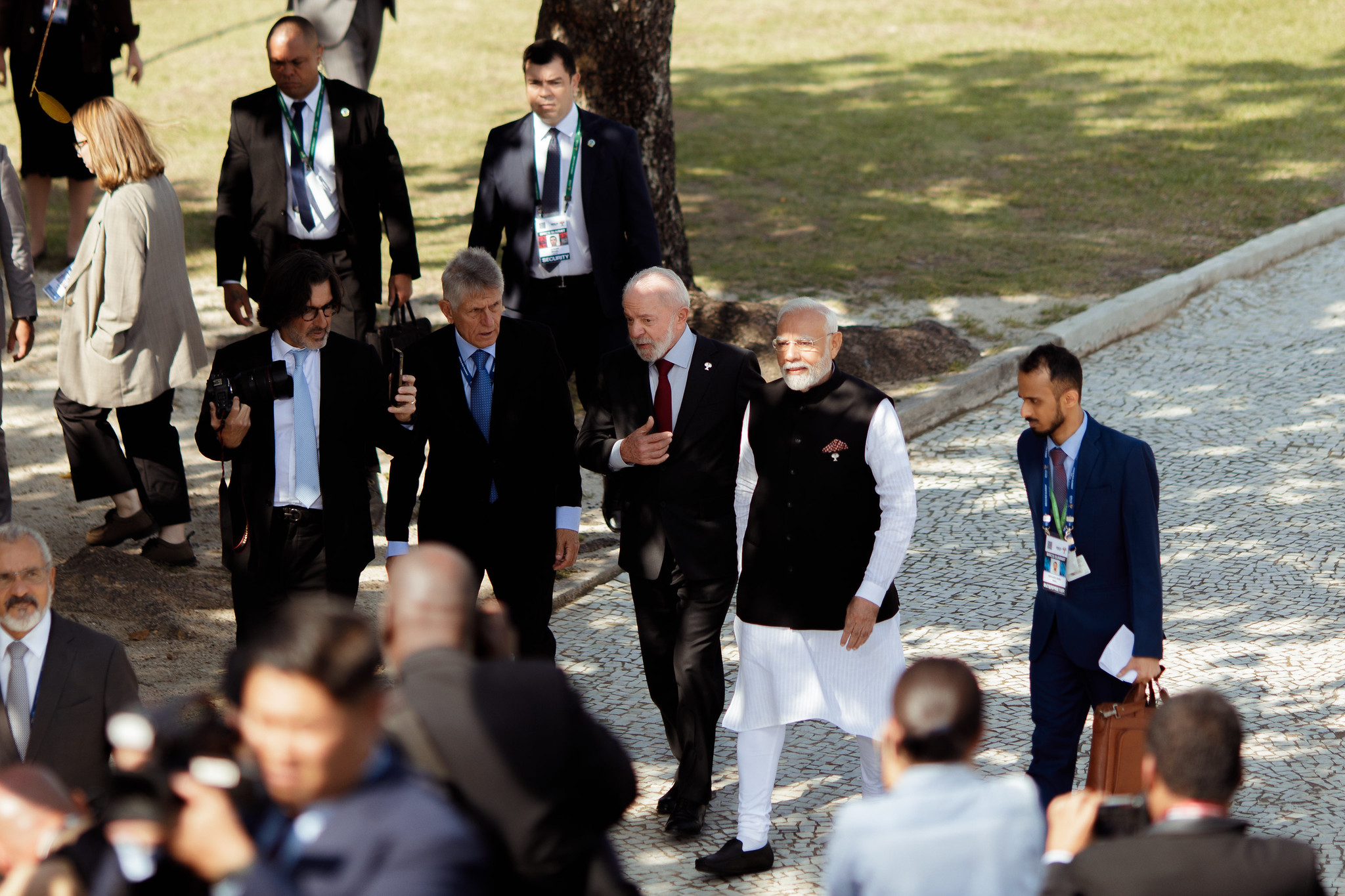 Lula ao lado do primeiro-ministro da Índia, Narendra Modi. Foto: Isabela Castilho | BRICS Brasil