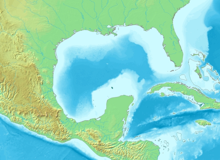 As águas aquecidas, como as do Golfo do México, favorecem o fortalecimento dos furacões, impactando diretamente regiões como a Flórida. Reprodução: Flipar