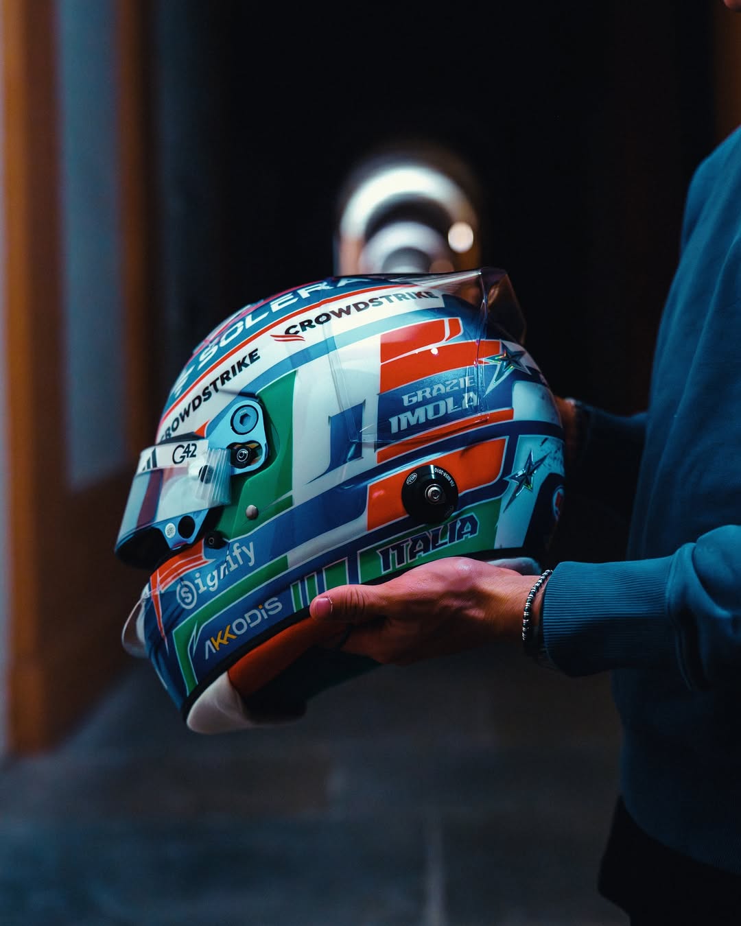 Capacete de Kimi Antonelli. Foto: Reprodução/Instagram