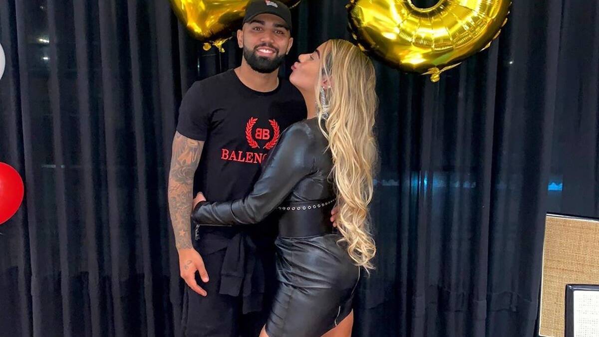 Gabigol e Rafaella. Ela estaria grávida do atacante do Flamengo. Foto: Instagram