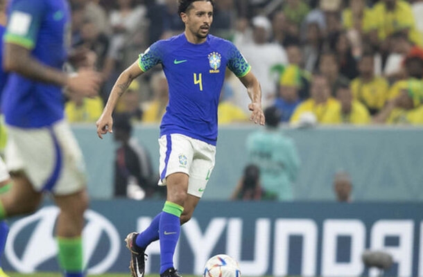MARQUINHOS - Altos e baixos. Perdeu disputas para Luis Díaz e teve dificuldade em ajudar o lateral Emerson Royal.  Falhou no segundo gol. - NOTA 4,5 - Foto: Staff Images / CBF
