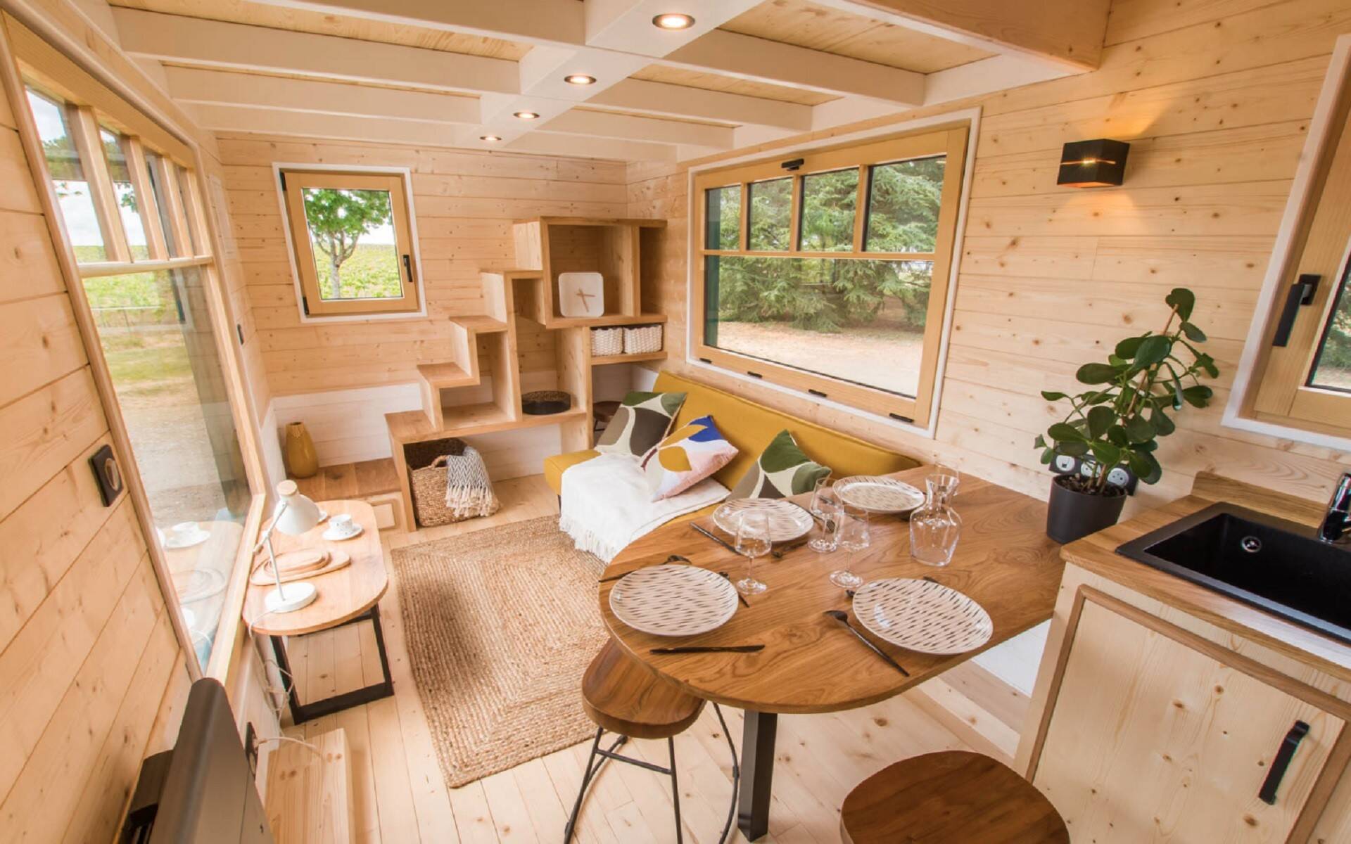 "La Salamandre" é um casa sobre rodas que poder ser alugada na França por viajantes.. Foto: Divulgação