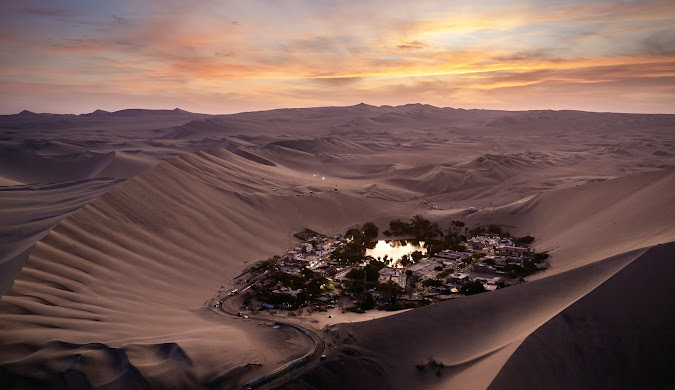 Huacachina, no Peru. Foto: Reprodução/Google Maps