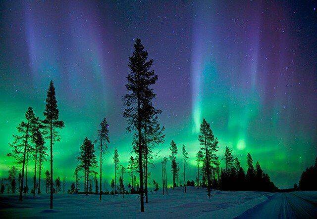 Área do povoado Abisko, a 94 km de Kiruna, é bom ponto de observação das luzes. Foto: Pinterest