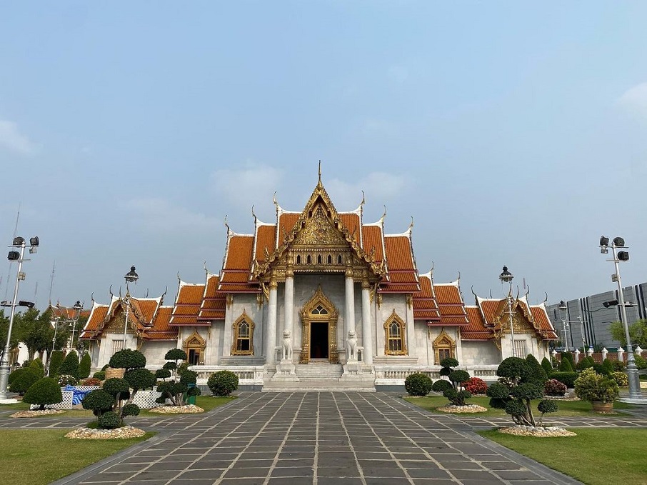 O Wat Benchamabophit, ou Templo de Mármore, em Bangkok, na Tailândia. Foto: Reprodução/Instagram 19.05.2023
