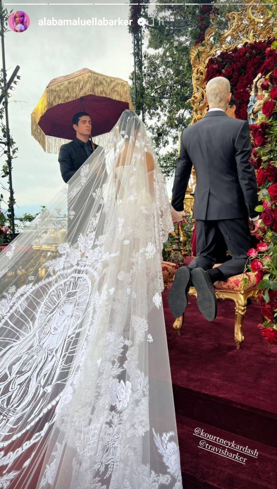 Kourtney Kardashian e Travis Barker se casam. Foto: Instagram/Reprodução - 22.05.2022