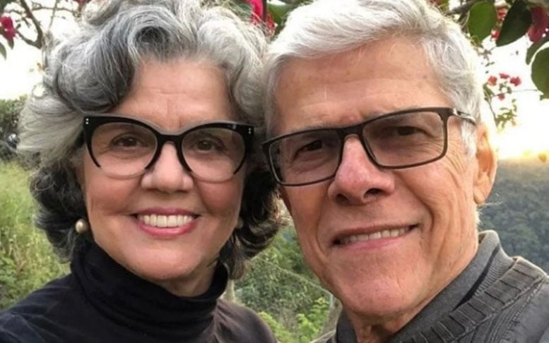 José Mayer e Vera Fajardo - Apesar da fama de galã, o ator é comprometido há mais de 50 anos. O casal está junto desde 1971. Reprodução: Flipar