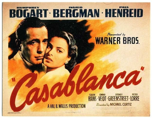 No entanto, o papel mais famoso de Ingrid Bergman foi o de Ilsa Lund no clássico “Casablanca” (1942), em que fez par romântico com Humphrey Bogart. 
 Reprodução: Flipar