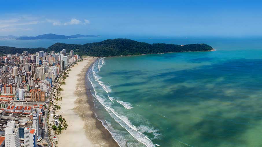Praia Grande tem 22 km de praias. Foto: Divulgação/PMPG 19.12.2022