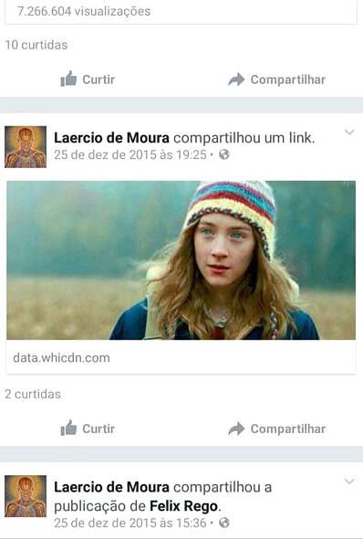 Imagens de páginas e postagens que ele curtiu no Facebook foram divulgadas na internet. Foto: Reprodução/Facebook