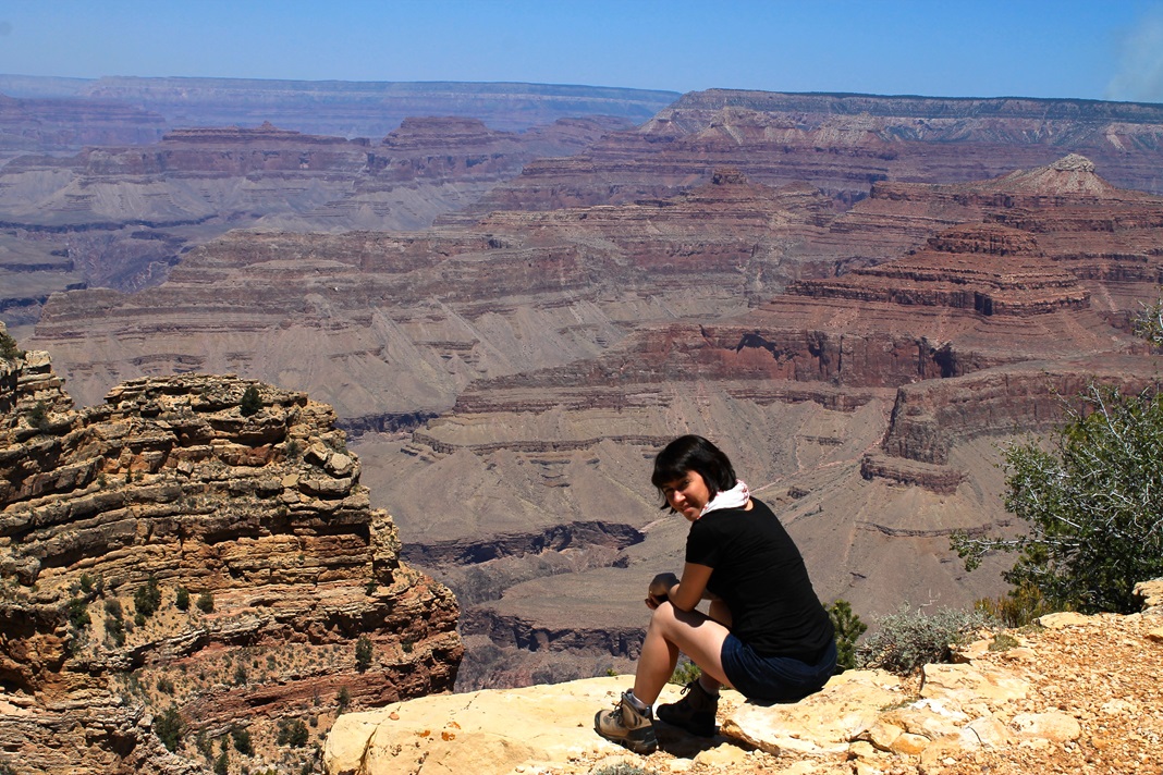 Rafaella Ferraz em viagem pelo Grand Canyon