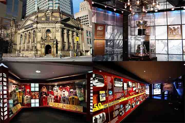 Hockey Hall of Fame (1943) – Museu dedicado ao hóquei, esporte nacional do Canadá. Exibe troféus, equipamentos históricos e homenageia grandes jogadores. Tem interatividades, incluindo um simulador onde visitantes podem testar habilidades. Reprodução: Flipar
