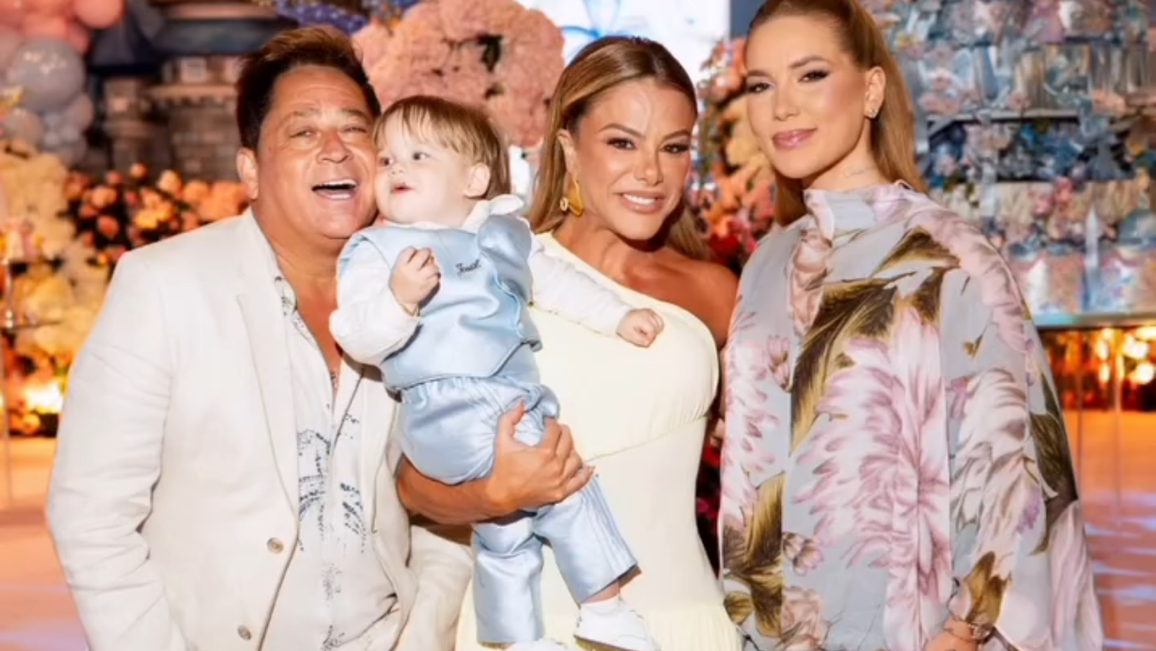 Leonardo, José Leonardo, Poliana e Virginia. Foto: Reprodução/ Instagram @poliana