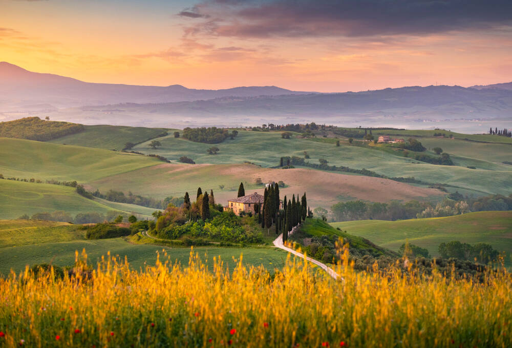Toscana, na Itália. Foto: Reprodução/Viajoteca