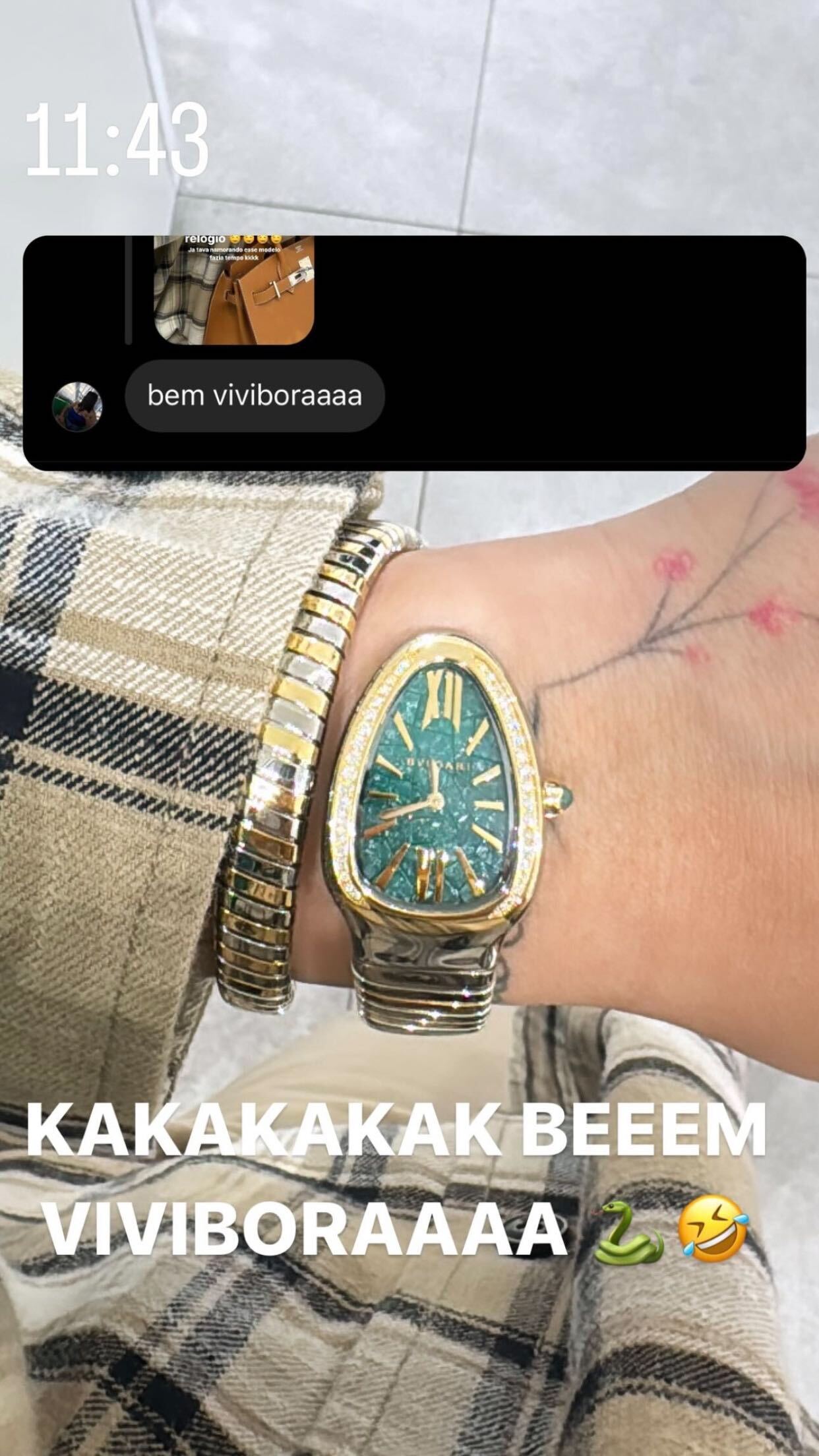 Virginia Fonseca se diverte com seguidora sobre relógio luxuoso Reprodução/Instagram