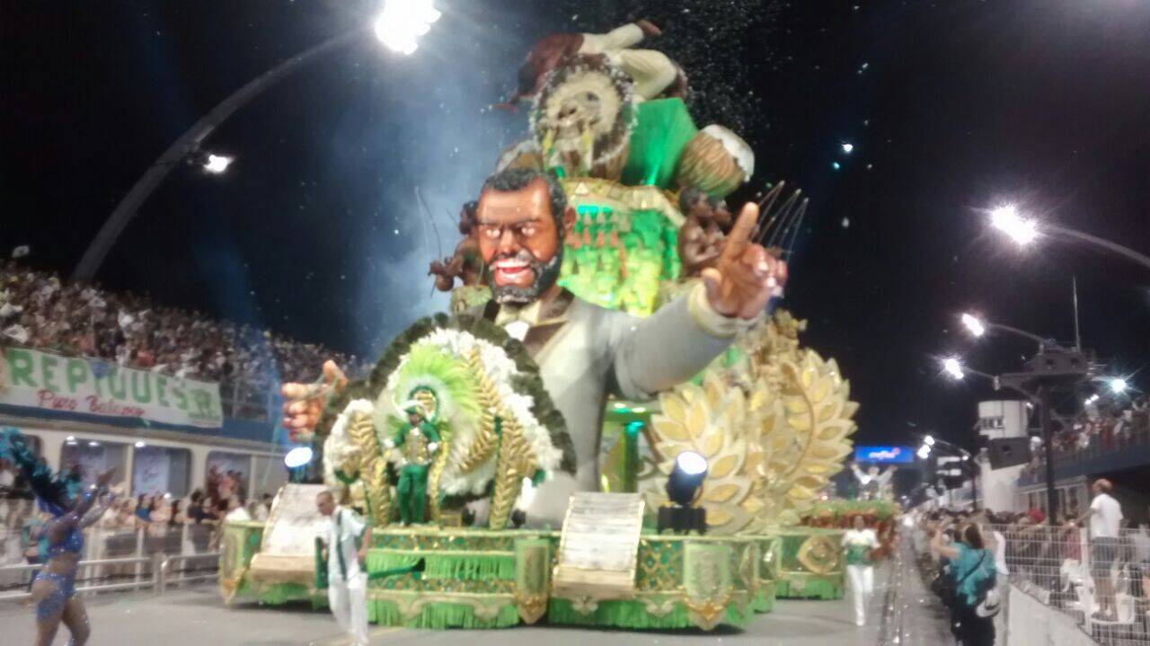 A Mancha Verde abriu a segunda noite de desfiles das escolas de samba de São Paulo. Foto: Renato Cipriano/Divulgação