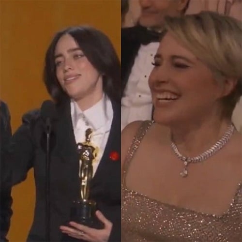 Ela também fez elogios à diretora do filme, Greta Gerwig, que estava na plateia. “Obrigado aos nossos pais para todo o sempre”, finalizou o irmão. Reprodução: Flipar