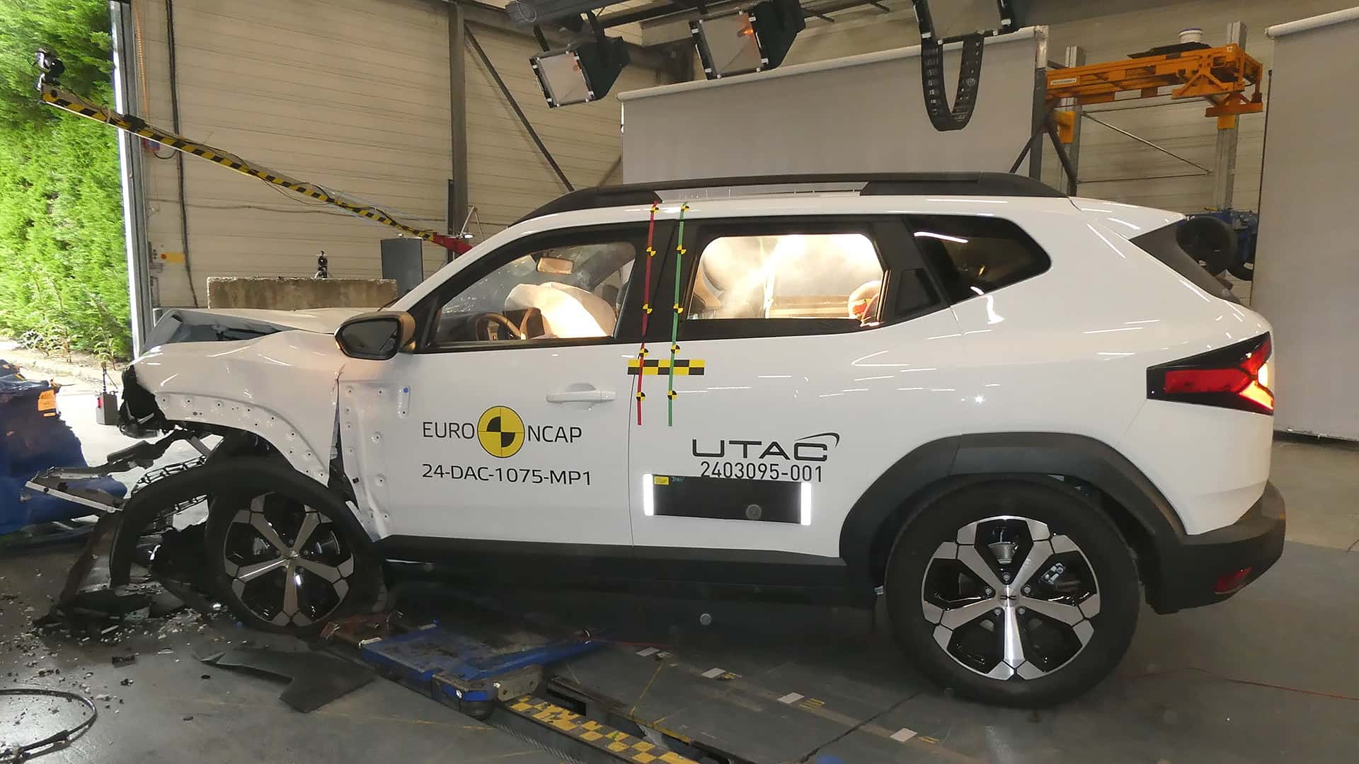 Teste de colisão do Dacia Duster Reprodução/Euro NCAP