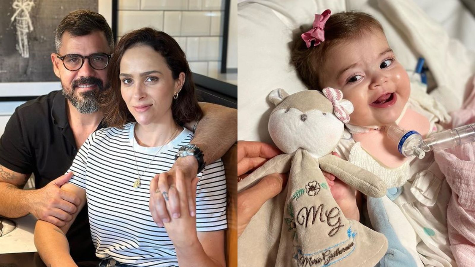 Maria Guilhermina, filha de Letícia e Juliano Cazarré, nasceu com condição rara no coração Reprodução/Instagram - 24.05.2023