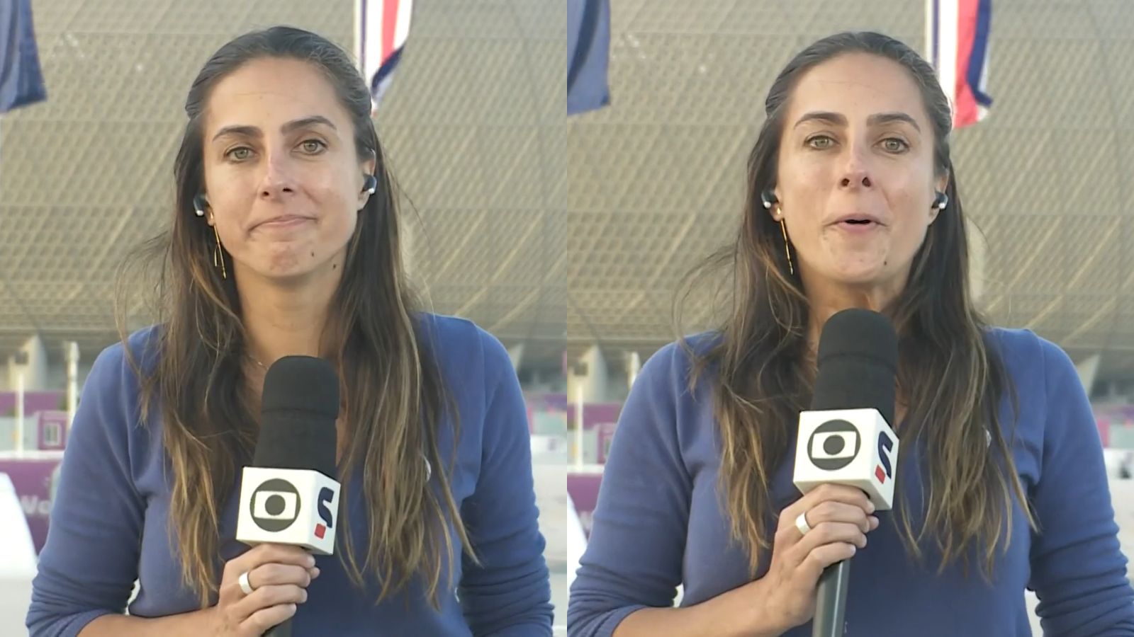 Carol Barcellos participou da cobertura da Copa do Mundo pela Globo Reprodução/Globo - 19.12.2022