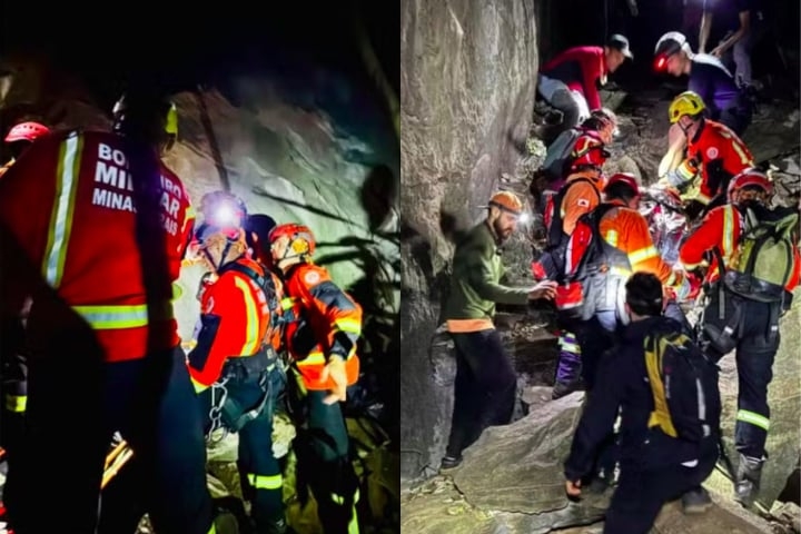 Após os trabalhos de resgate, o corpo foi entregue às autoridades competentes e posteriormente encaminhado ao Instituto Médico Legal (IML). Reprodução: Flipar