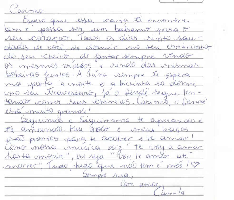 Carta para Lucas Henrique Divulgação/Globo