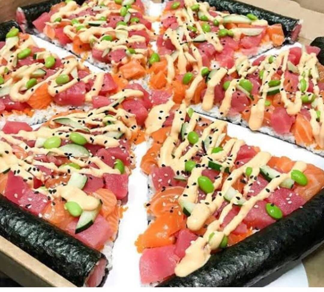 Pizza de Sushi. Foto: Reprodução