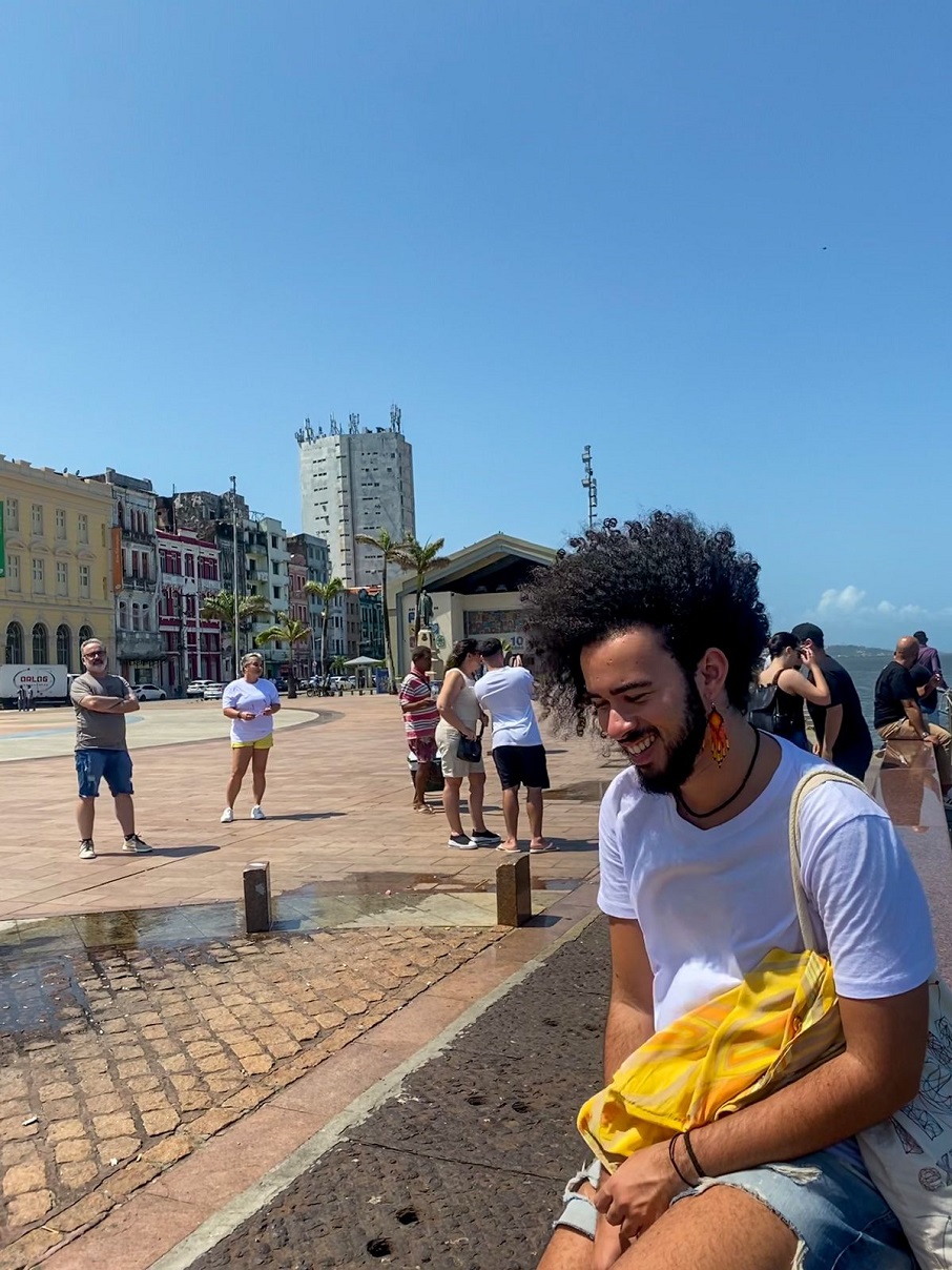 O estudante universitário Lucas Martins em viagem à Bahia.. Foto: Arquivo pessoal