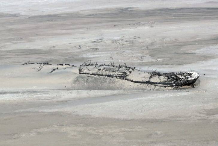 Os destroços de Eduard Bohlen na Costa do Esqueleto da Namíbia. Foto: ANAGORIA/WIKIMEDIA /CC BY-SA 3.0