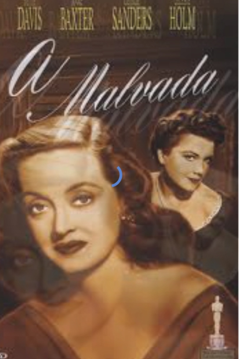 #9. “A Malvada” (1950): Esse filme conta a história de uma jovem que se infiltra na vida de uma atriz consagrada, com o intuito de usá-la para conseguir sucesso. Reprodução: Flipar