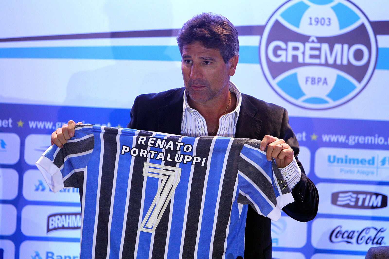 Renato Gaúcho foi apresentado como novo técnico do Grêmio. Foto: Flickr oficial do Grêmio