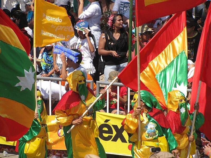 As festas carnavalescas de Barranquilla foram declaradas pela Unesco em 2003 Patrimônio Oral e Imaterial da Humanidade. Um dos eventos mais destacados é o desfile chamado “Batalha das Flores”.  Reprodução: Flipar