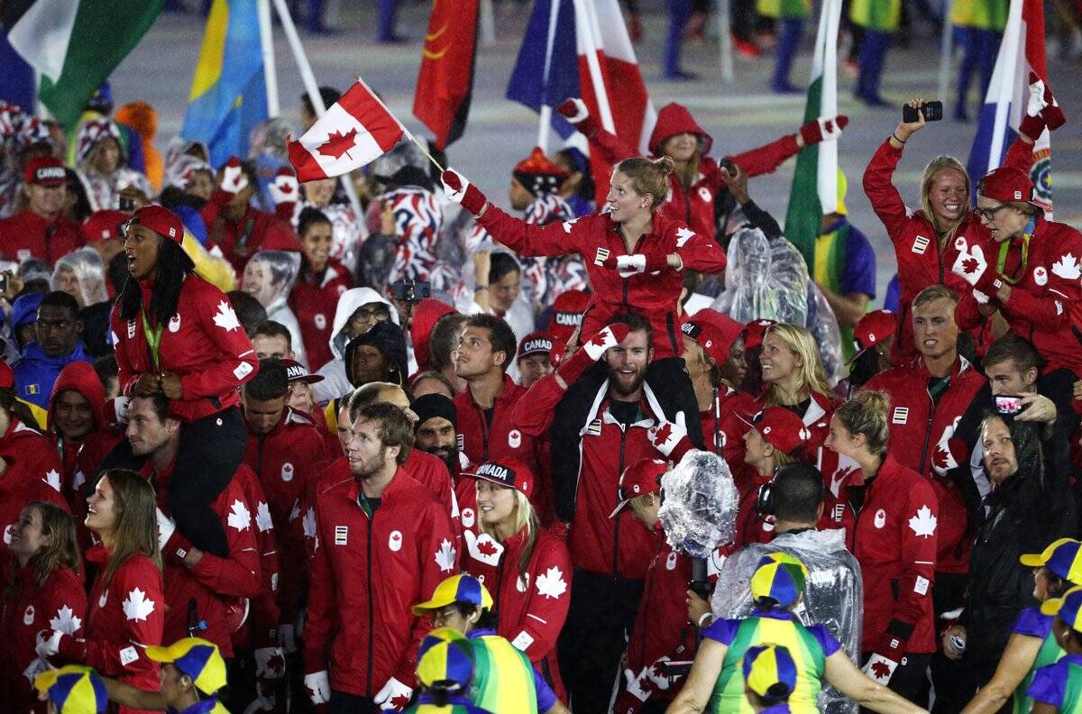 Delegação do Canadá na Cerimônia de encerramento do Rio 2016. Foto: Reprodução/Twitter