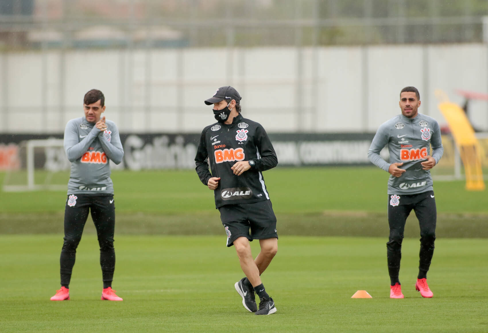 Jogadores treinam no Corinthians. Foto: Rodrigo Coca/Agência Corinthians