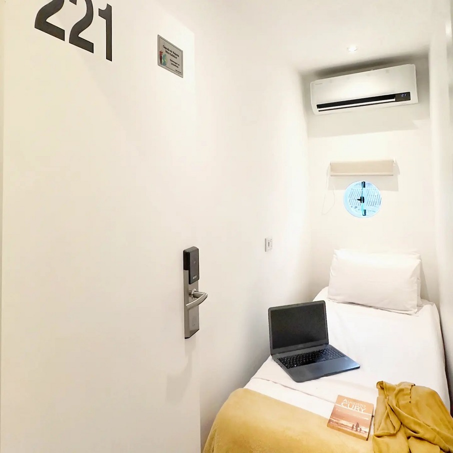 Menor quarto de São Paulo tem 3 m². Foto: Reprodução/Instagram 08.05.2023