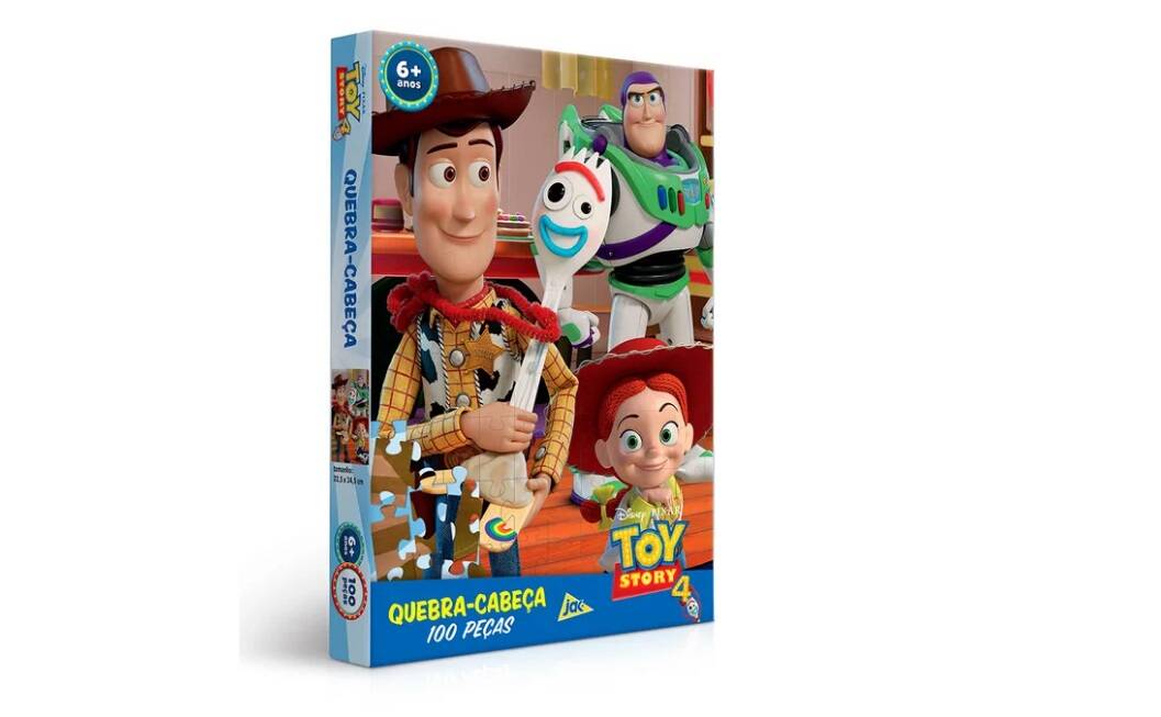 Quebra-cabeça 100 peças do Toy Story 4 – R$ 34,90 na MP Brinquedos. Foto: Divulgação
