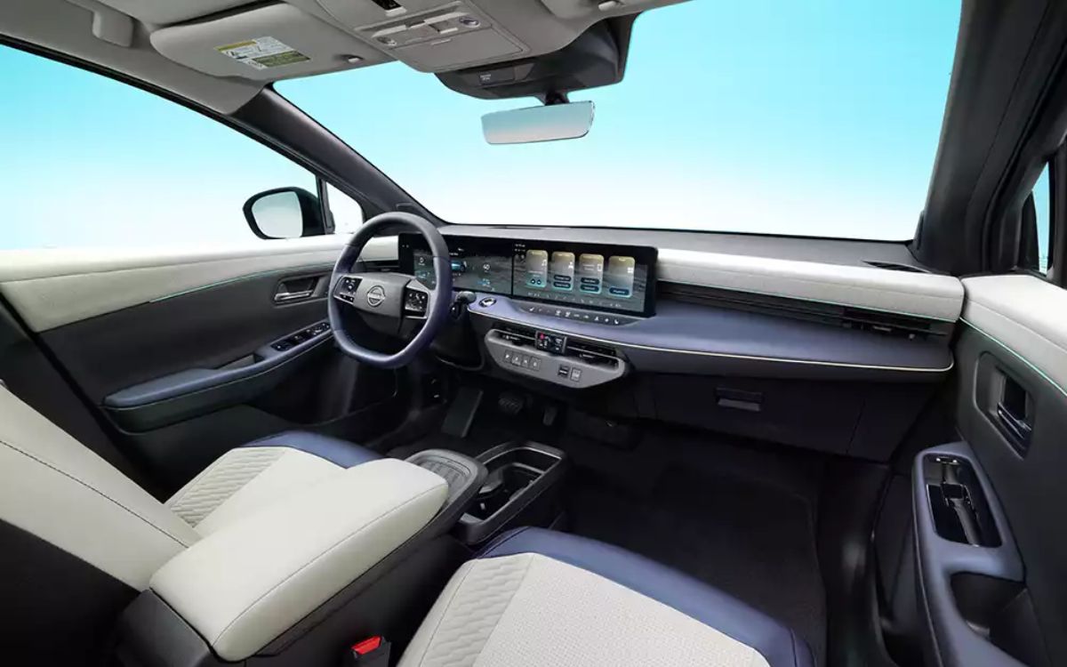 Interior do Nissan Leaf 2026. Foto: Divulgação/Nissan