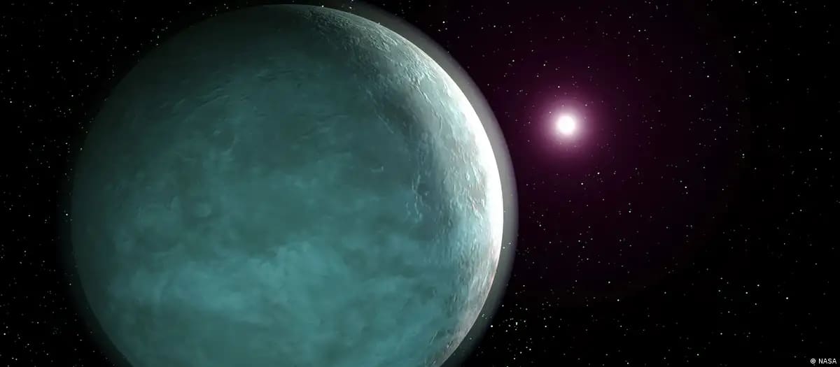 Recentemente, graças ao Hubble, astrônomos descobriram um planeta denominado GJ 9827d, que tem cerca de duas vezes o diâmetro da Terra, e é o menor exoplaneta encontrado com vapor de água na atmosfera. Reprodução: Flipar