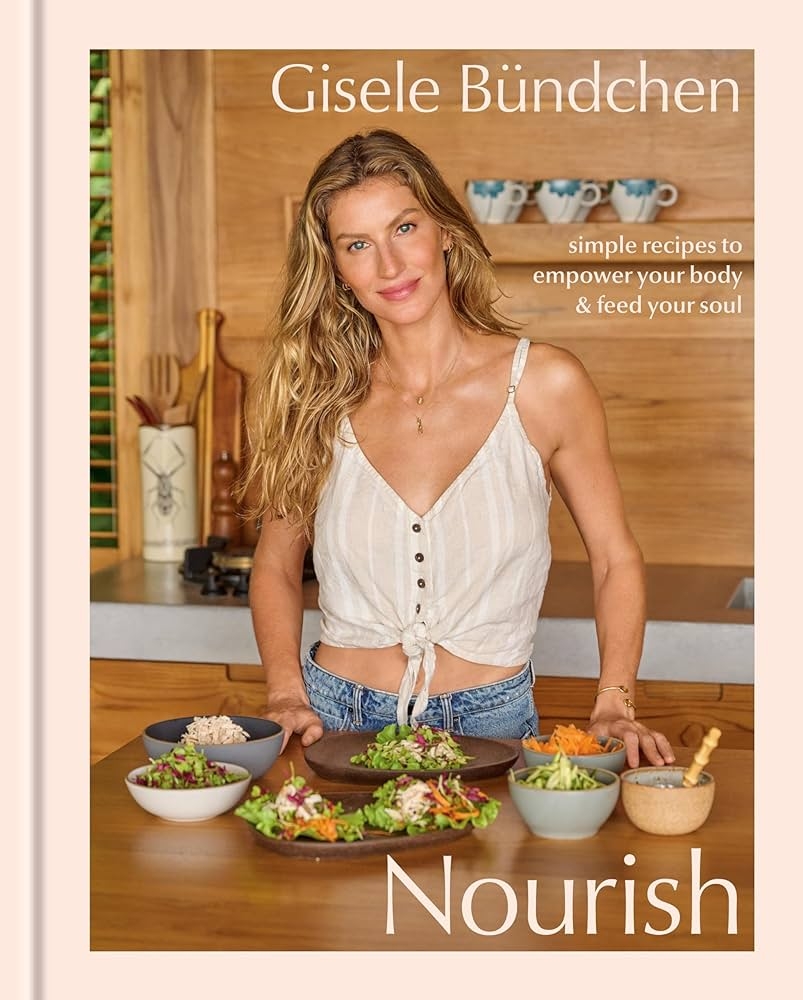 Gisele segue uma dieta rica em vegetais e não consome alimentos processados. E aceita complementar a alimentação com suplementos vitamínicos, principalmente D3 e K2.. Foto: Reprodução: Flipar