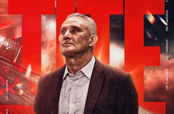 Tite foi anunciado pelo Flamengo no dia 9 de outubro após uma negociação que se arrastou por mais de uma semana entre as partes. Divulgação/Flamengo