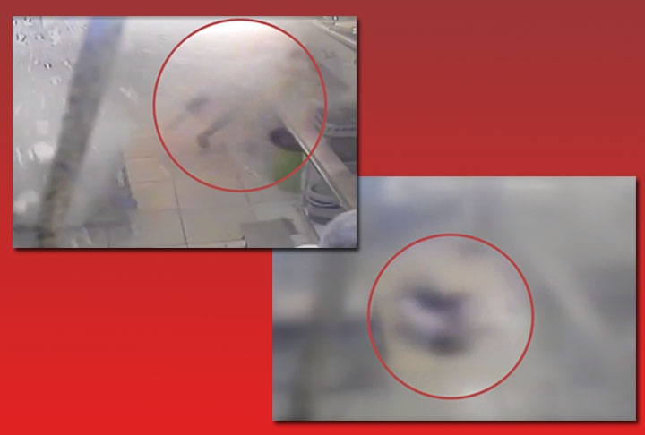 De repente, uma panela explode e atinge em cheio a cozinheira, que cai no chão. Alminda morreu no local. 