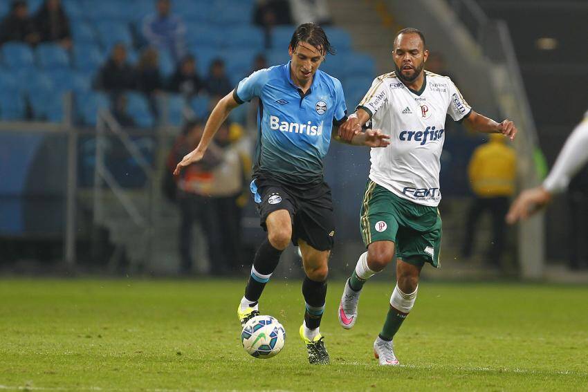 Palmeiras diante do Grêmio. Foto: Divulgação