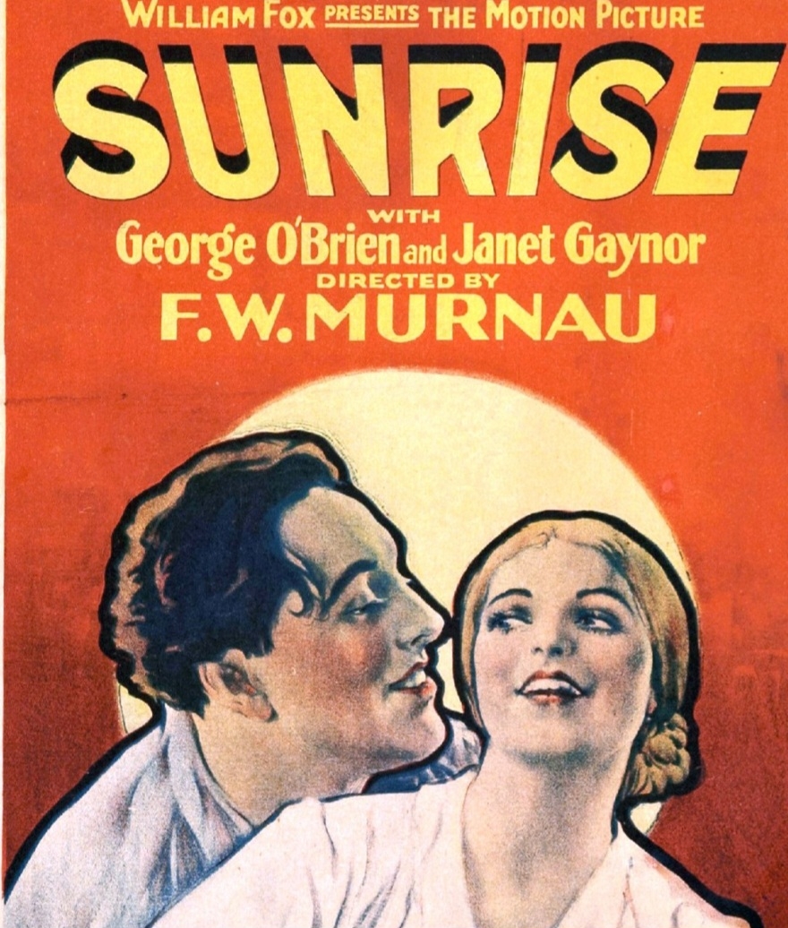 #15. “Aurora” (1927): O filme conta a história de um homem que, após pensar em assassinar a esposa, se vê atormentado pela culpa que carrega e por uma mulher atraente e sedutora que invade sua cabeça. Reprodução: Flipar